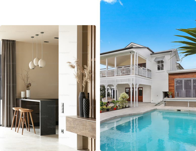 Fotografia casa blanca con piscina